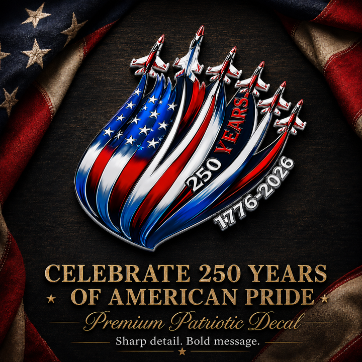 🇺🇸 250th Anniversary Freedom Flight Metal Emblem – 1776–2026 Patriotic Car Badge
