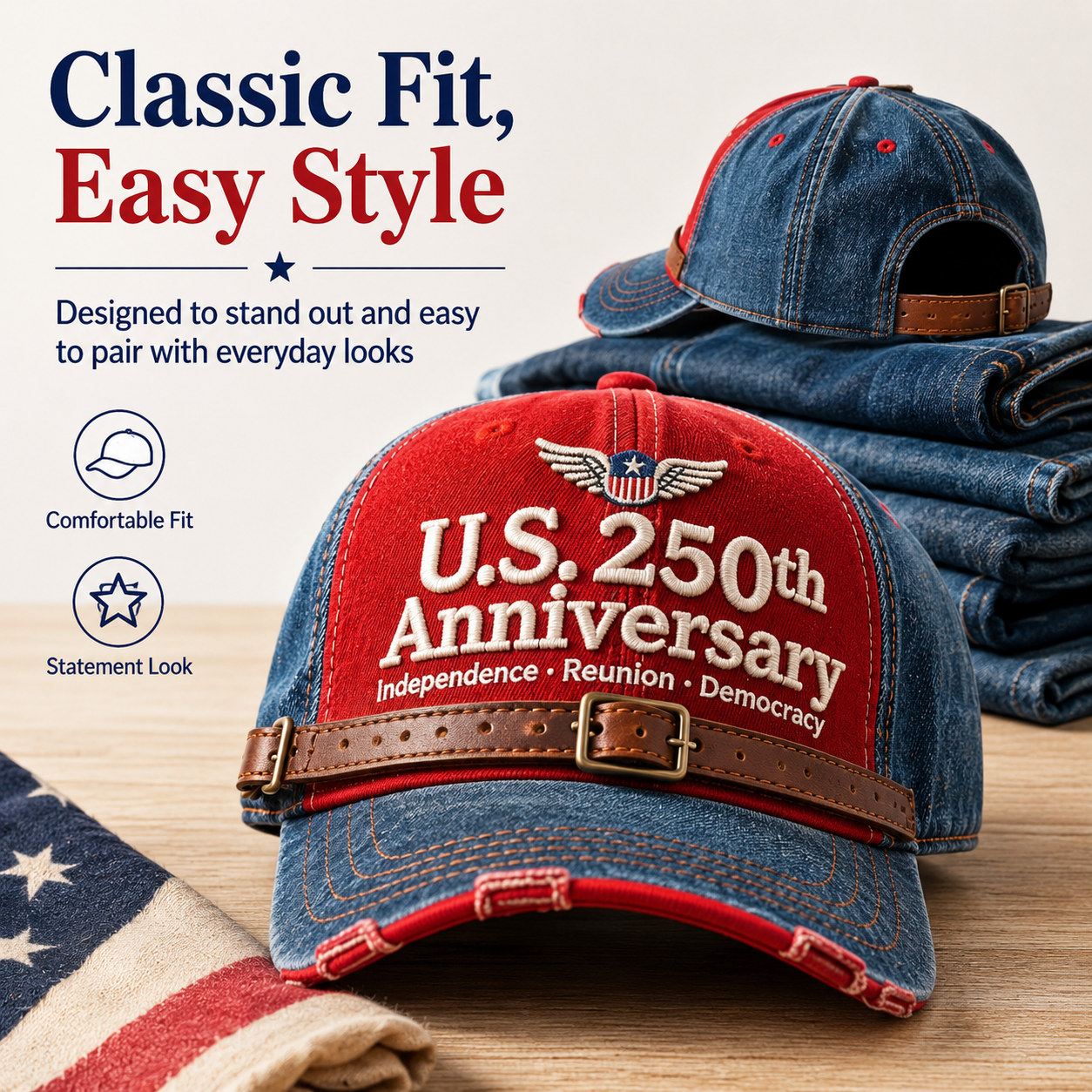 U.S. 250th  Anniversary Retro Washed Cap