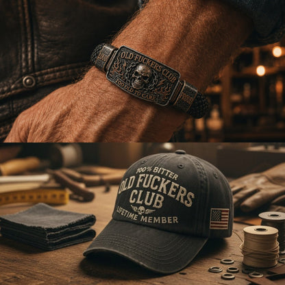☠️ Old Fuckers Club & Wild Freedom 🪓 | 2026 Limited Edition Vintage Bracelet - Only 17 Left