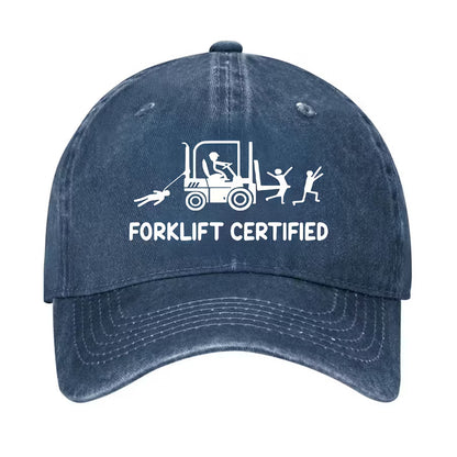 Forklift Certified Funny Warehouse Worker Embroidered Cap