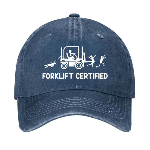 Forklift Certified Funny Warehouse Worker Embroidered Cap