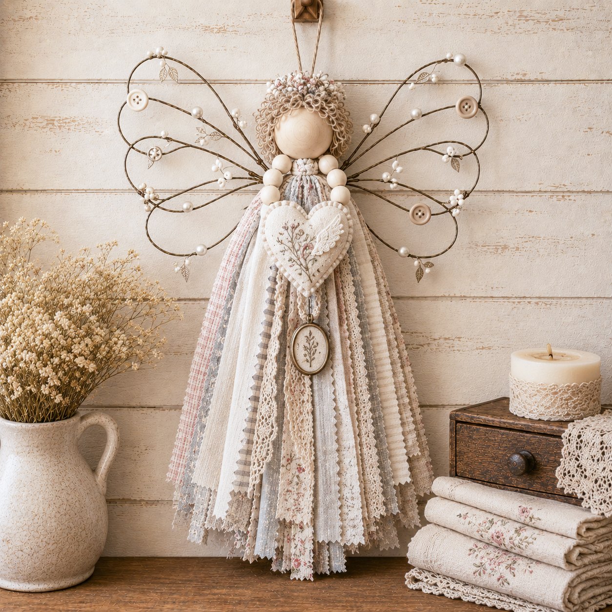 🔥Last Day 49% OFF - 🧵 Angel Fabric Hanging DIY Kit