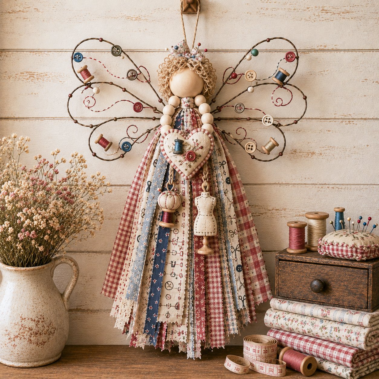 🔥Last Day 49% OFF - 🧵 Angel Fabric Hanging DIY Kit