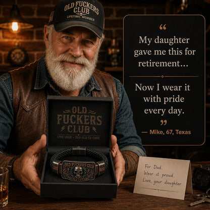 ☠️ Old Fuckers Club & Wild Freedom 🪓 | 2026 Limited Edition Vintage Bracelet - Only 17 Left