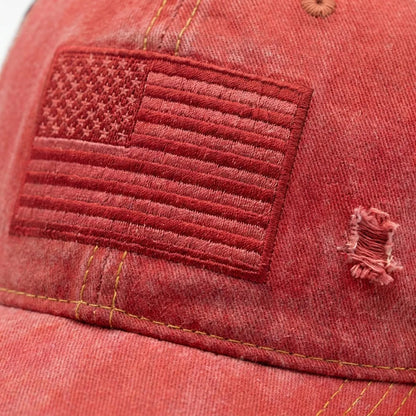 🔥American Flag Ponytail Embroidered Cap - Buy 2 Free Shipping