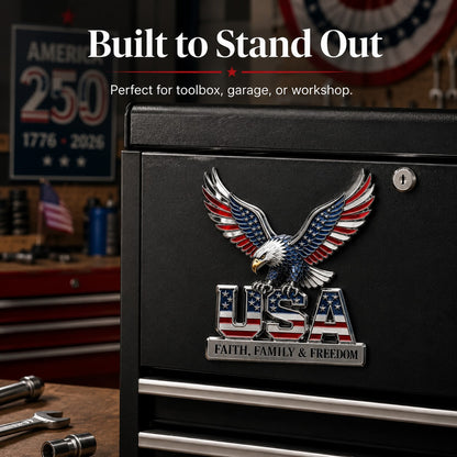 🇺🇸250th Anniversary Sale - ★USA Faith, Family & Freedom★ Metal Emblem