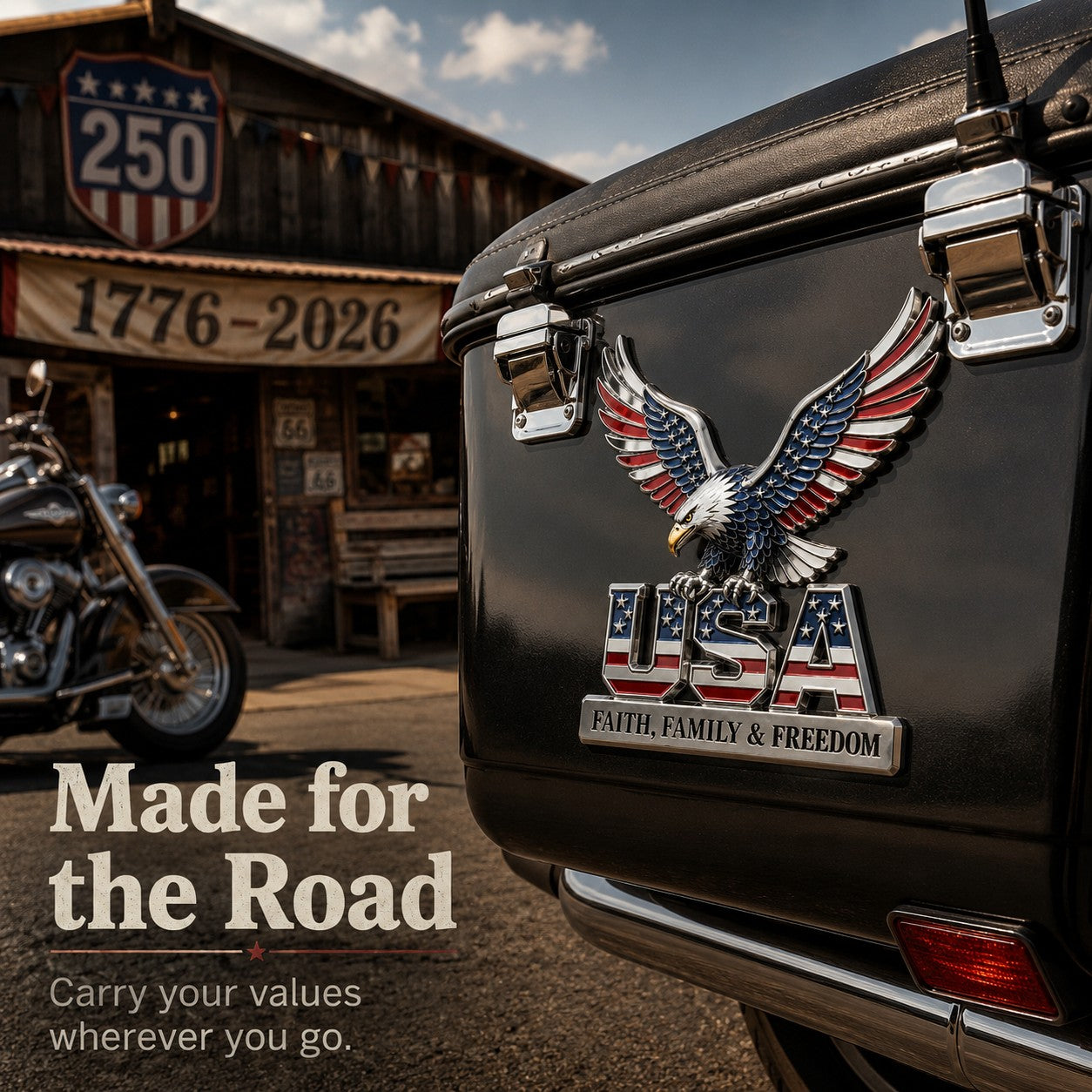 🇺🇸250th Anniversary Sale - ★USA Faith, Family & Freedom★ Metal Emblem