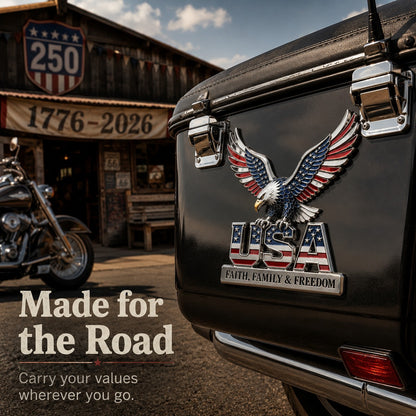 🇺🇸250th Anniversary Sale - ★USA Faith, Family & Freedom★ Metal Emblem
