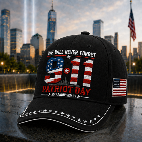 🇺🇸 9/11 Patriot Day 25th Anniversary Memorial Cap