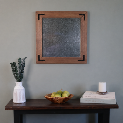 Interchangeable Quilted Wall Art Starter Set - Handmade Wood Display Frame with Magnetic Mini Quilt