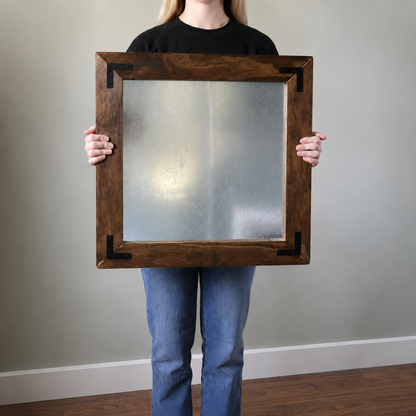Interchangeable Quilted Wall Art Starter Set - Handmade Wood Display Frame with Magnetic Mini Quilt