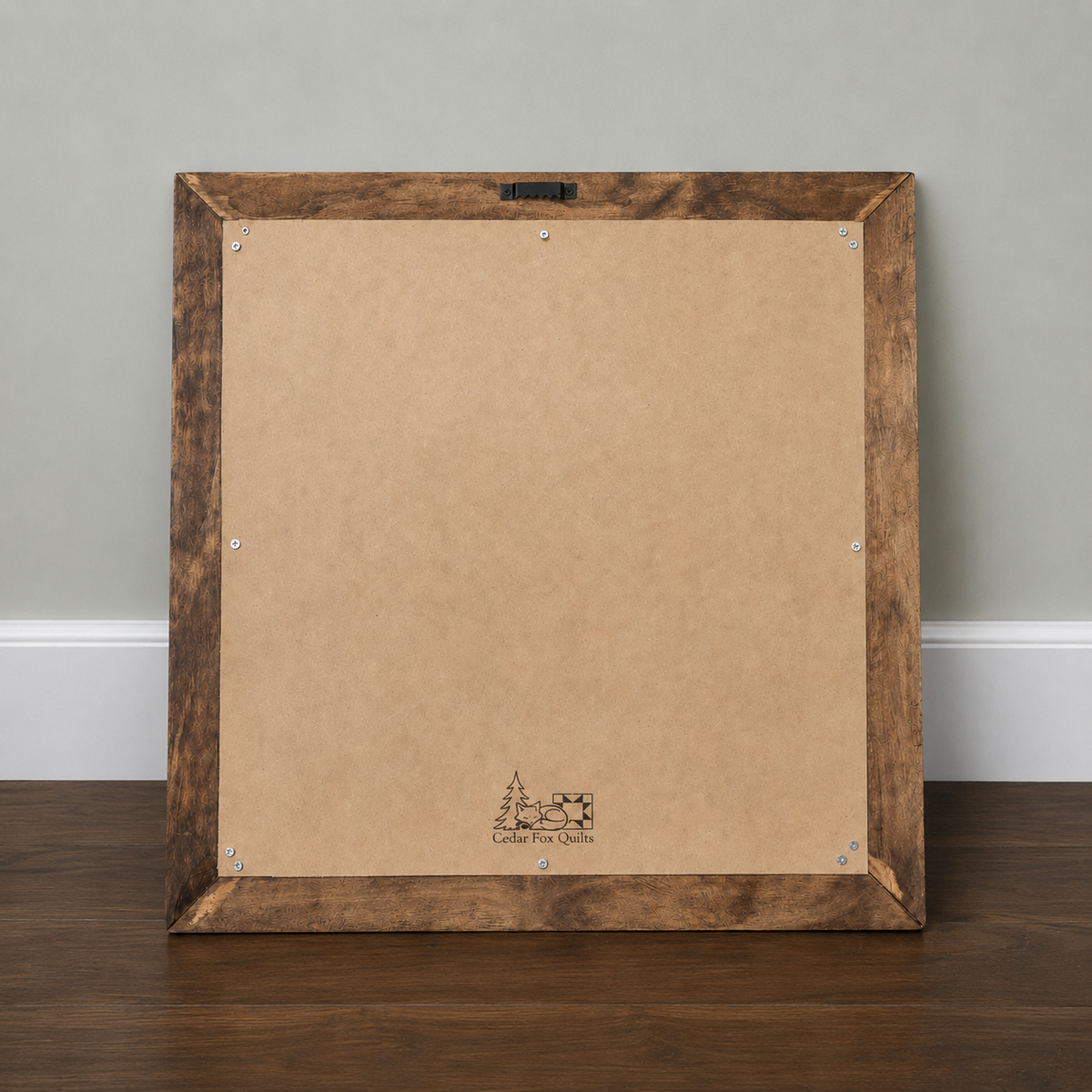 Interchangeable Quilted Wall Art Starter Set - Handmade Wood Display Frame with Magnetic Mini Quilt