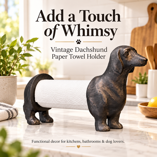 Vintage Dachshund Dog Paper Towel Holder