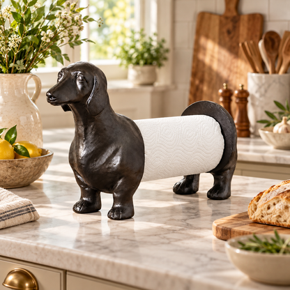 Vintage Dachshund Dog Paper Towel Holder
