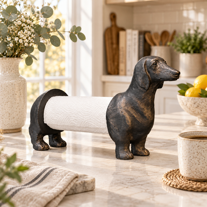 Vintage Dachshund Dog Paper Towel Holder