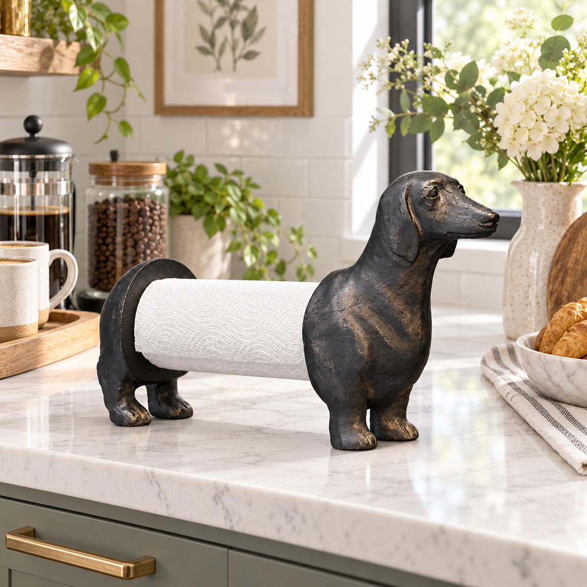 Vintage Dachshund Dog Paper Towel Holder