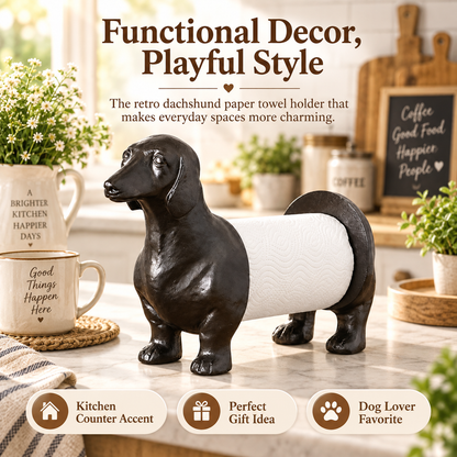 Vintage Dachshund Dog Paper Towel Holder
