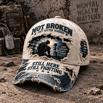 Veteran Mental Health Awareness PTSD 3D Embroideryed Baseball Cap