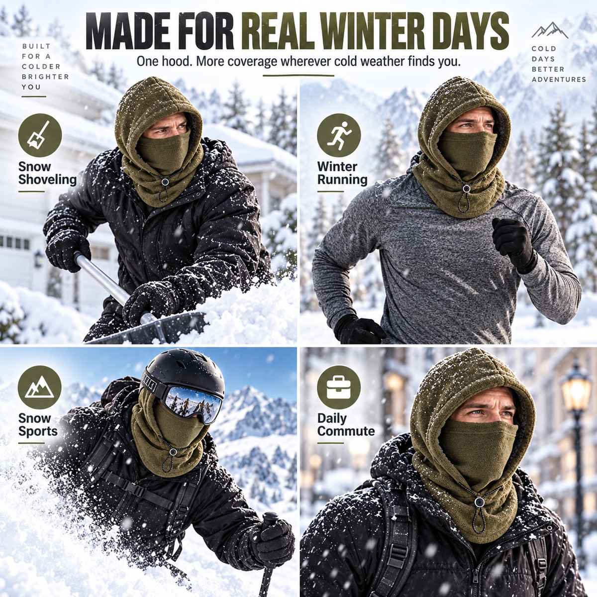 Winter Hot Sale 🔥 Fleece Double Layer Integrated Hat