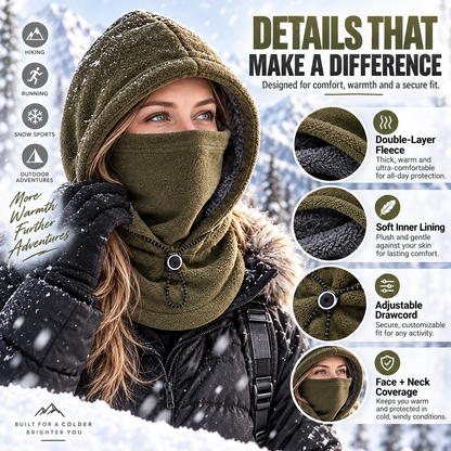 Winter Hot Sale 🔥 Fleece Double Layer Integrated Hat