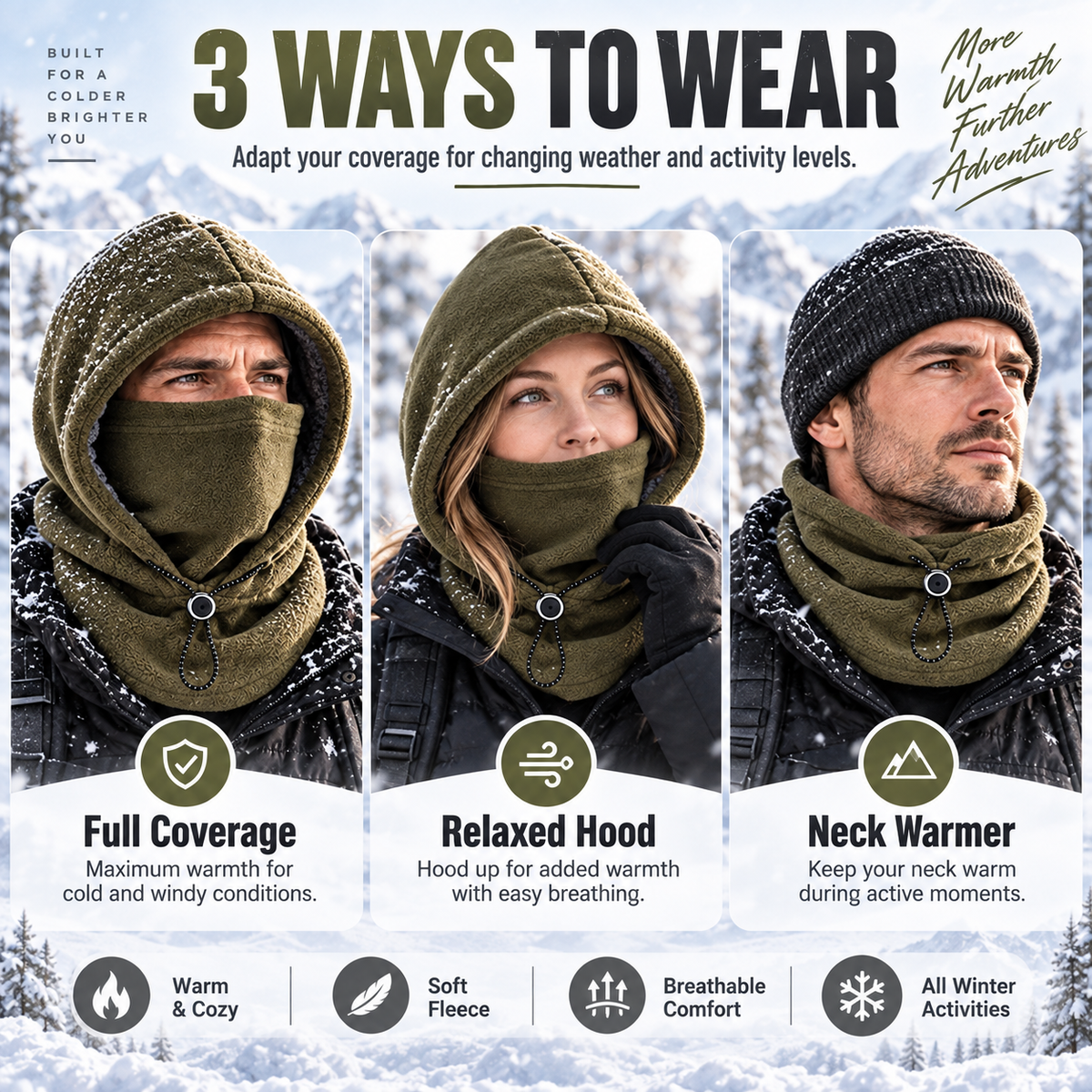 Winter Hot Sale 🔥 Fleece Double Layer Integrated Hat