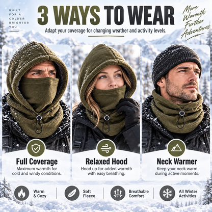 Winter Hot Sale 🔥 Fleece Double Layer Integrated Hat