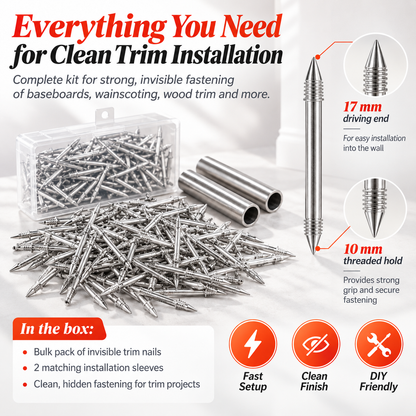 Double Headed Skirting Thread Seamless Nail & Sleeve Driver Tools