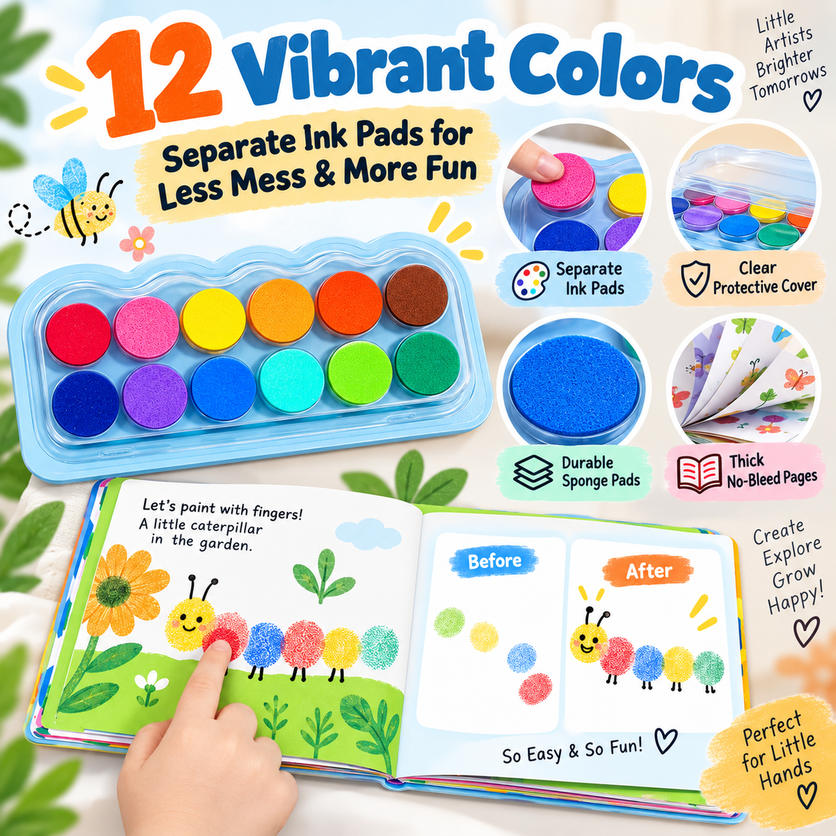 TinyHands™ Fingerprint Art Book - Create Magical Artwork With Little Fingers