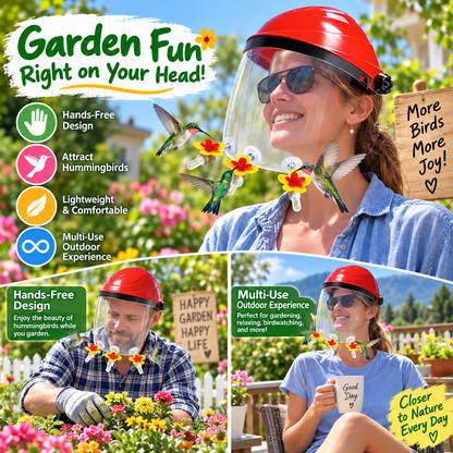 Hummingbird Feeder Helmet - Wearable Hummingbird Feeder Hat