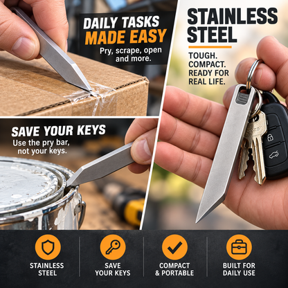 Stainless Steel Keychain Multitool & EDC Mighty Bar