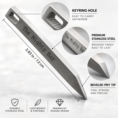 Stainless Steel Keychain Multitool & EDC Mighty Bar