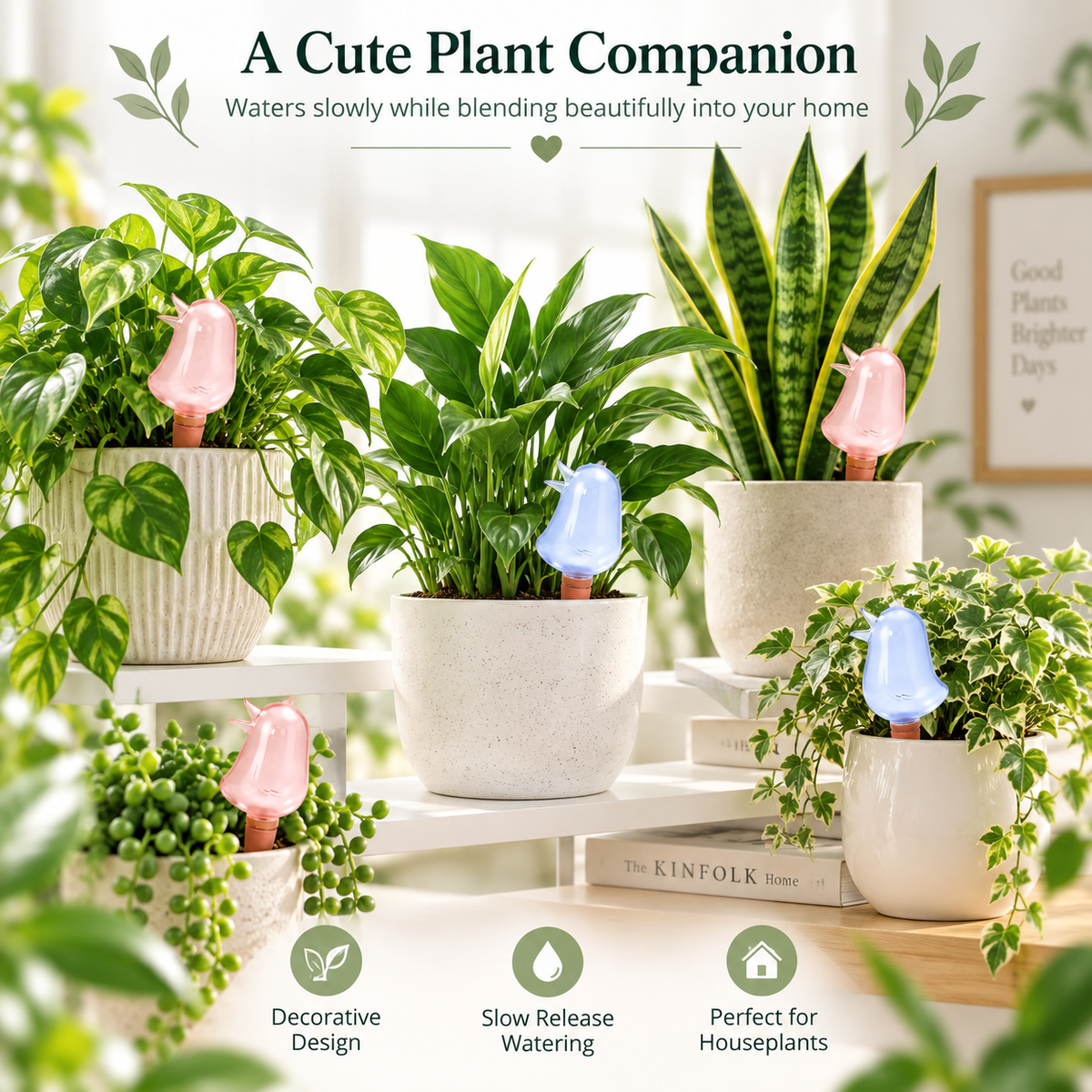 🌱Automatic Self-Watering Plant Spikes – Adjustable Drip Irrigation System