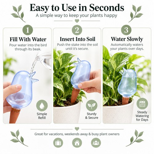 🌱Automatic Self-Watering Plant Spikes – Adjustable Drip Irrigation System