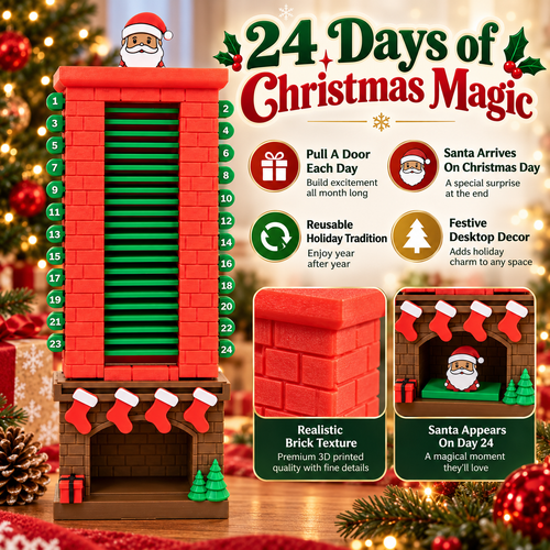 🎅 Santa Chimney 24-Day Christmas Countdown Calendar