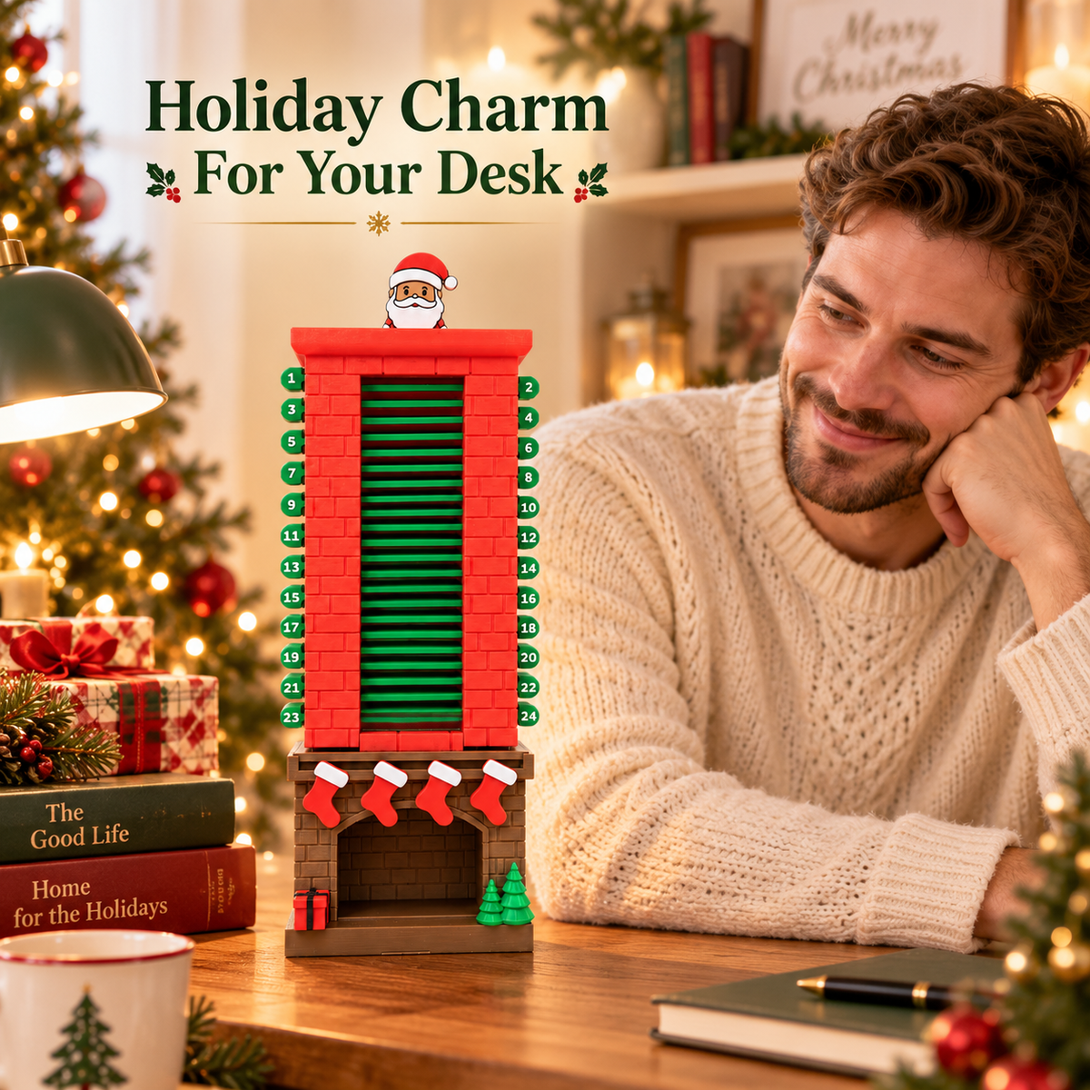 🎅 Santa Chimney 24-Day Christmas Countdown Calendar