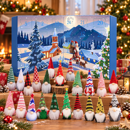 Gnome Advent Calendar 2026, 24 Days Christmas Countdown with 24 Gnomes