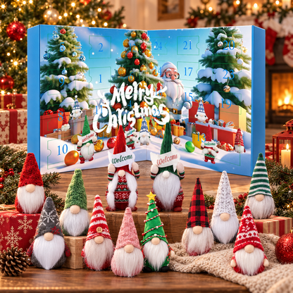 Gnome Advent Calendar 2026, 24 Days Christmas Countdown with 24 Gnomes