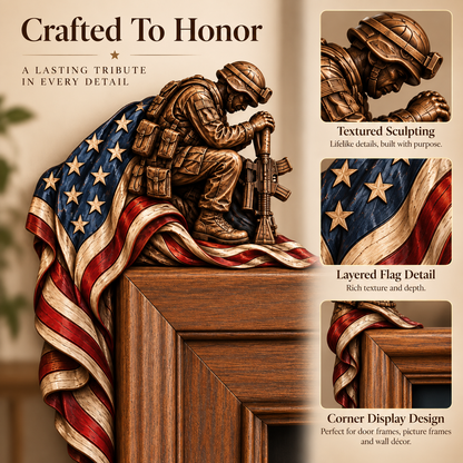 Veteran Memorial Wooden Door Corner Decor