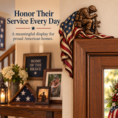 Veteran Memorial Wooden Door Corner Decor