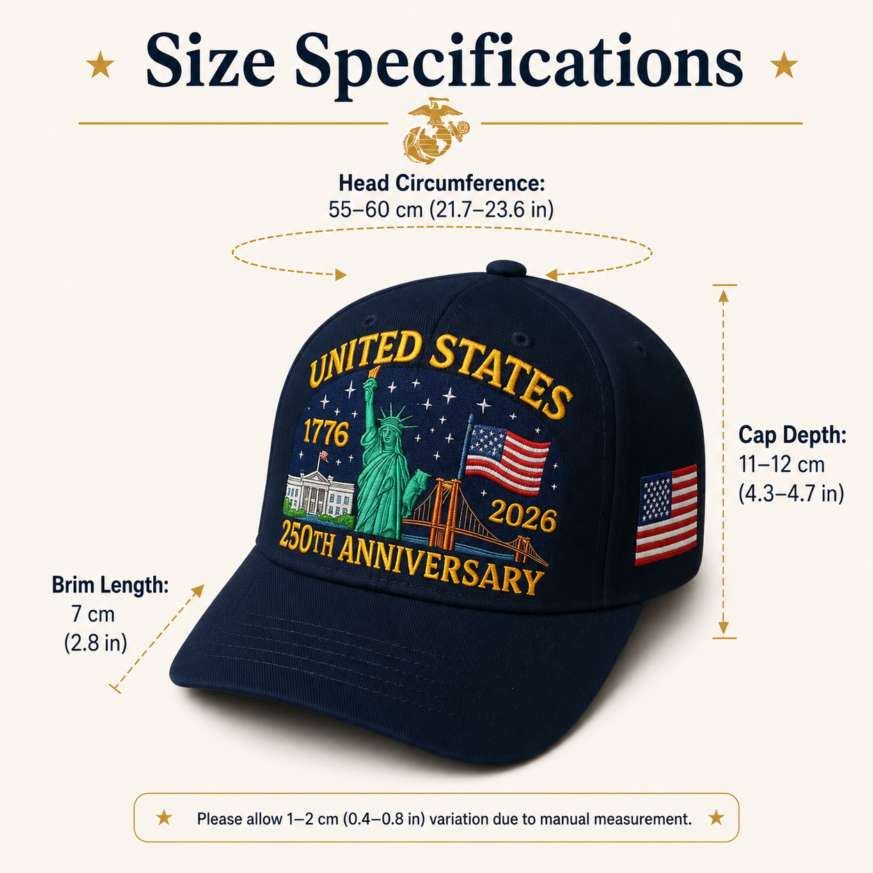 U.S.🗽Patriots Commemorative Embroidered Cap