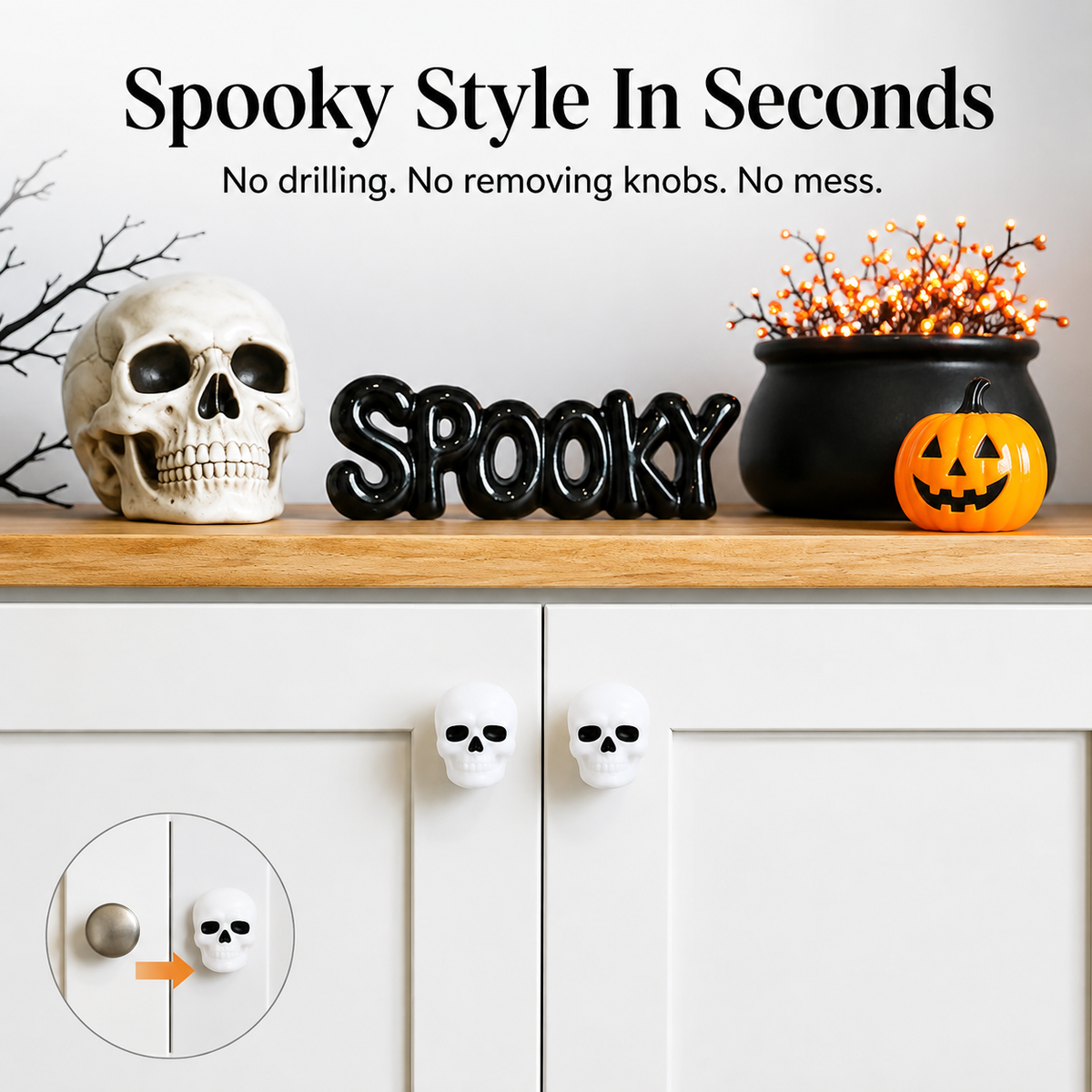 🎃Decorative Cabinet Knob Covers - Spooky Halloween Decor(12PCS)