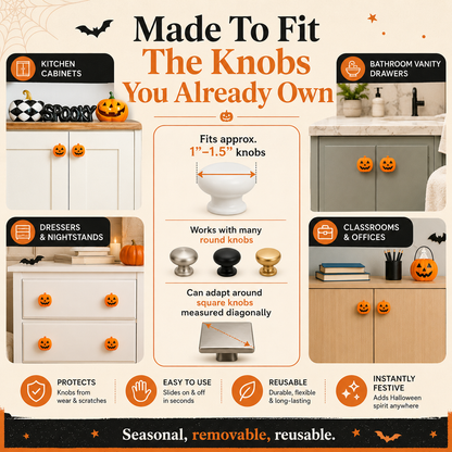 🎃Decorative Cabinet Knob Covers - Spooky Halloween Decor(12PCS)