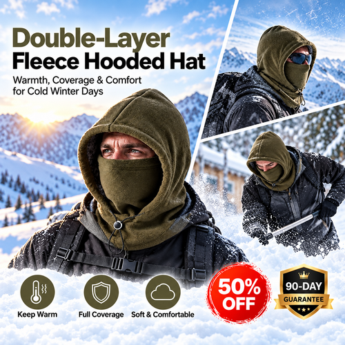 Winter Hot Sale 🔥 Fleece Double Layer Integrated Hat