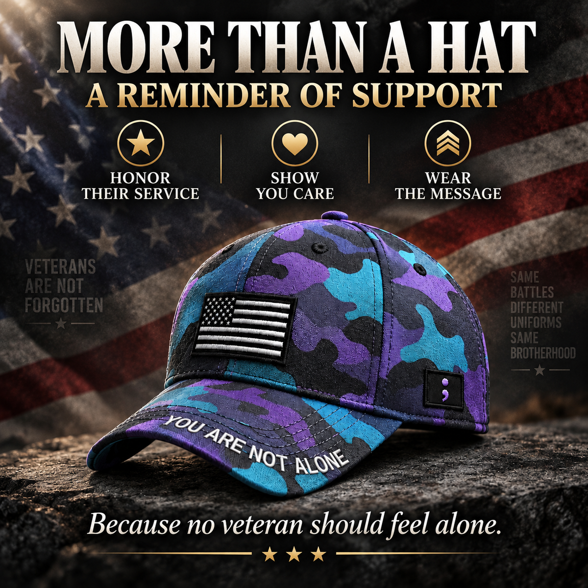 Veteran Suicide Prevention Awareness Month Baseball Cap