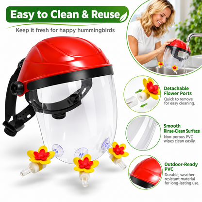 Hummingbird Feeder Helmet - Wearable Hummingbird Feeder Hat