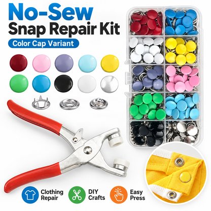 No-Sew Snap Fastener Repair & DIY Kit