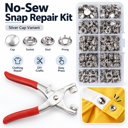 No-Sew Snap Fastener Repair & DIY Kit
