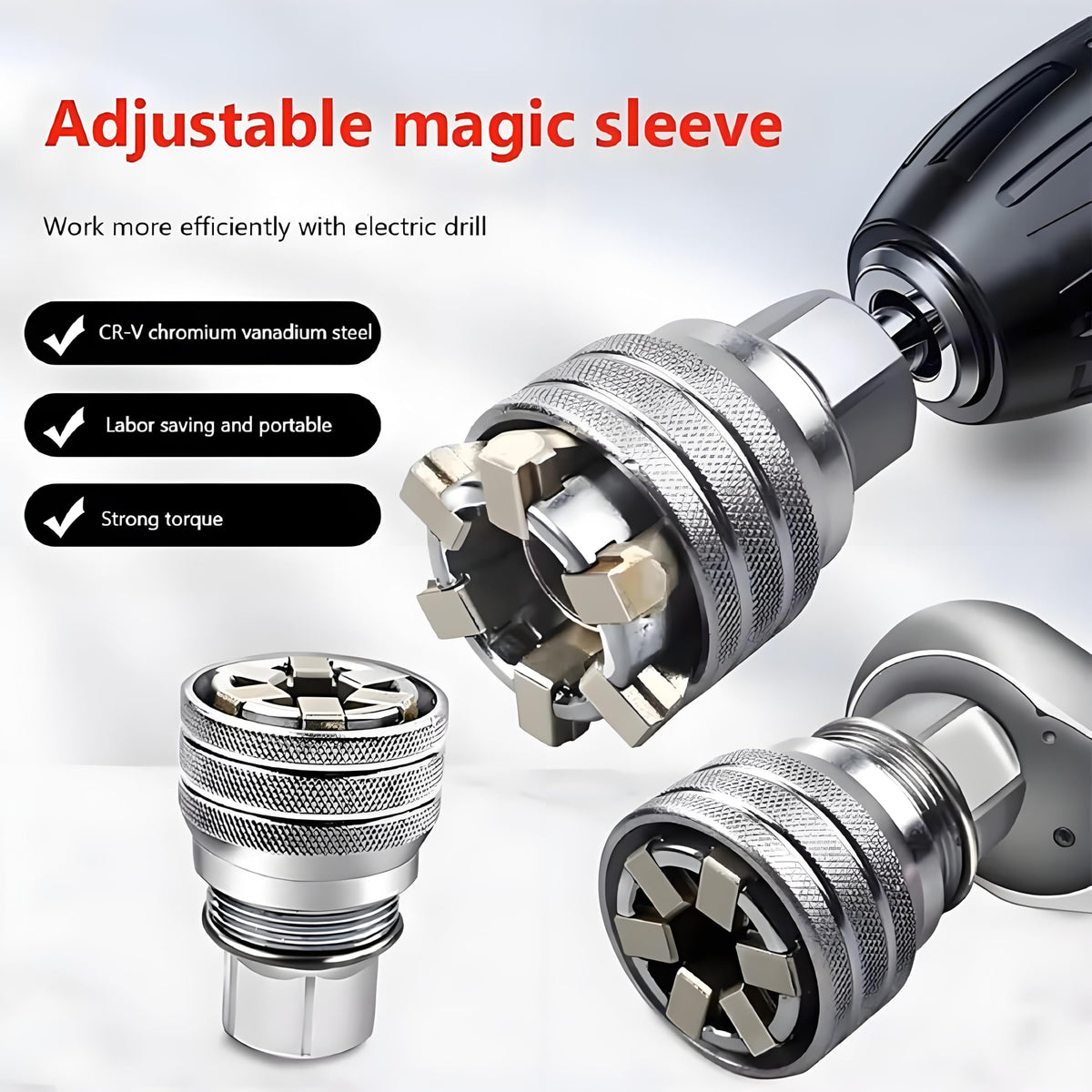 🔧Upgraded Adjustable Universal Socket Wrench