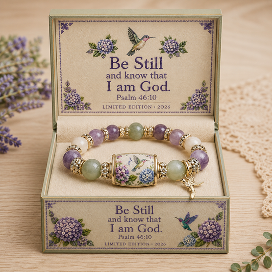 💜Hummingbird Garden Faith Bracelet 🌸 | 2026 Limited Edition Bracelet - With Gift Box