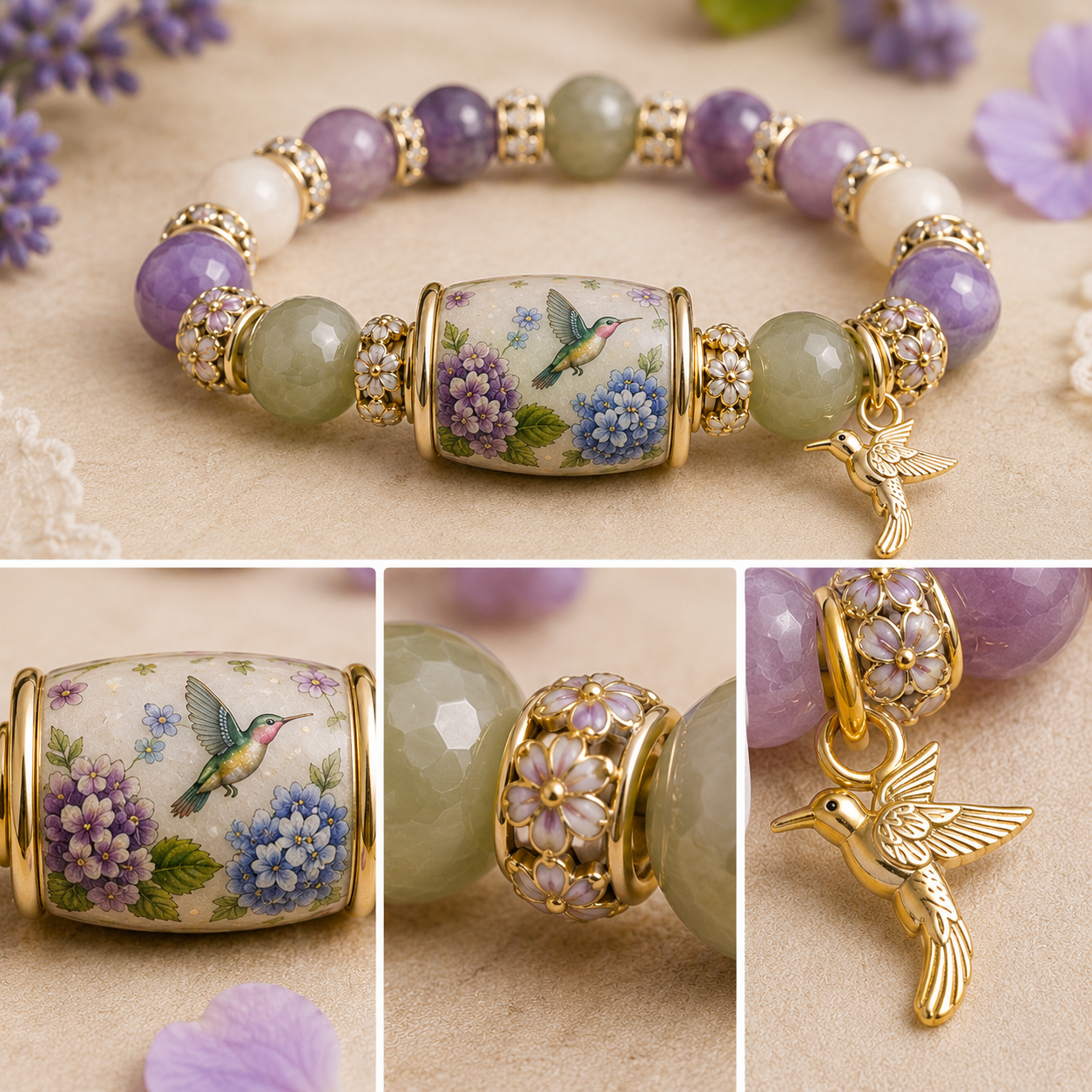 💜Hummingbird Garden Faith Bracelet 🌸 | 2026 Limited Edition Bracelet - With Gift Box